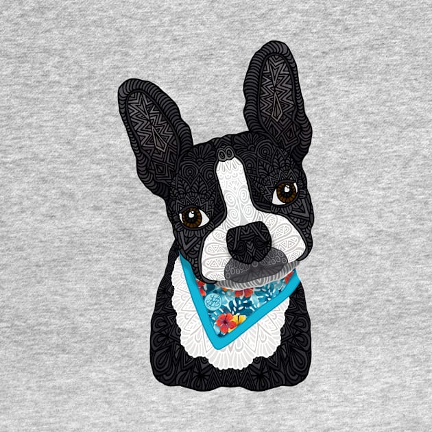 Tropical Boston Terrier boy by ArtLovePassion